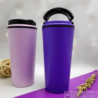 Стакан тамблер для кофе Wowbottles КК3144 и других напитков /Кофейная крышка с клапаном и ручкой, 350 мл.