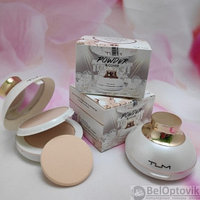 Компактная двойная пудра для лица в подарочном исполнении TLM Powder Cover (матовый и сверкающий оттенки), 26