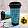 Стакан тамблер для кофе Wowbottles и других напитков с кофейной крышкой, 400 мл Black, фото 7