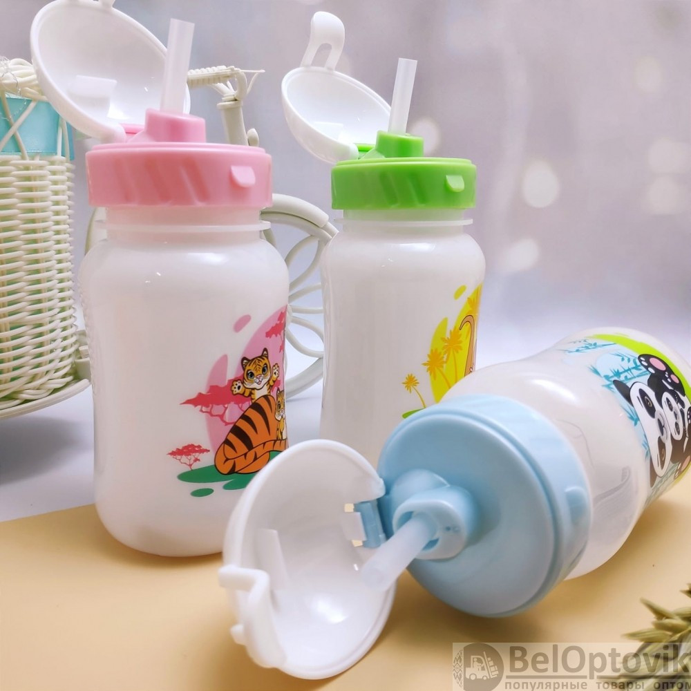 Бутылочка с трубочкой серия Мать и дитя для воды и других напитков, 270 мл, 2 Кенгуру - фото 5 - id-p181585448