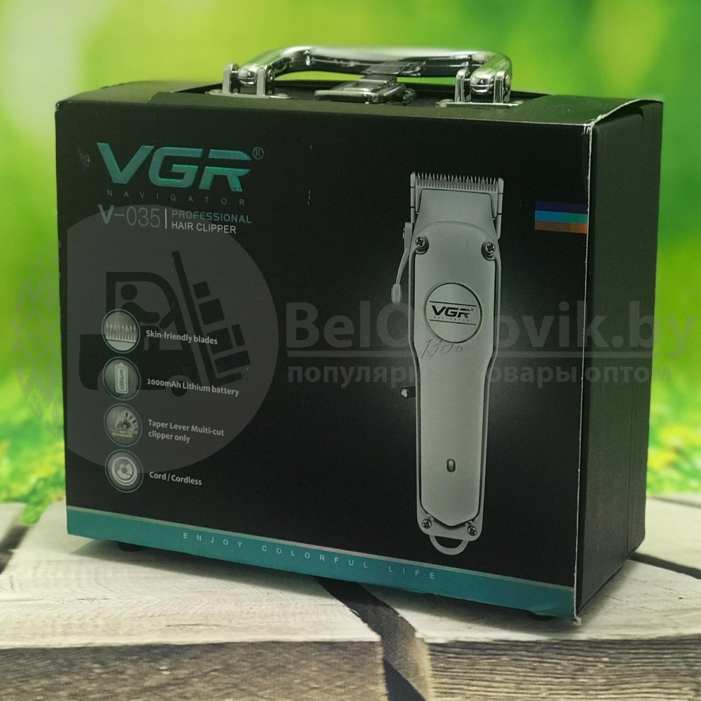 Подарочный набор в кейсе - Профессиональный триммер VGR V-035 в металлическом корпусе для стрижки волос - фото 5 - id-p181588647