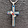 Кулон-подвеска Крест с кольцом на цепочке Синий, фото 9