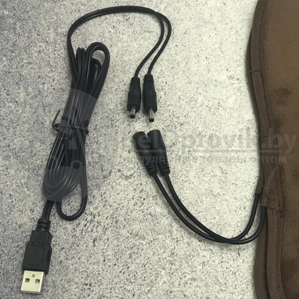 Мягкие согревающие стельки с электроподогревом, зарядка USB (от 220V стационарно или Powerbank в движении) - фото 2 - id-p181588665