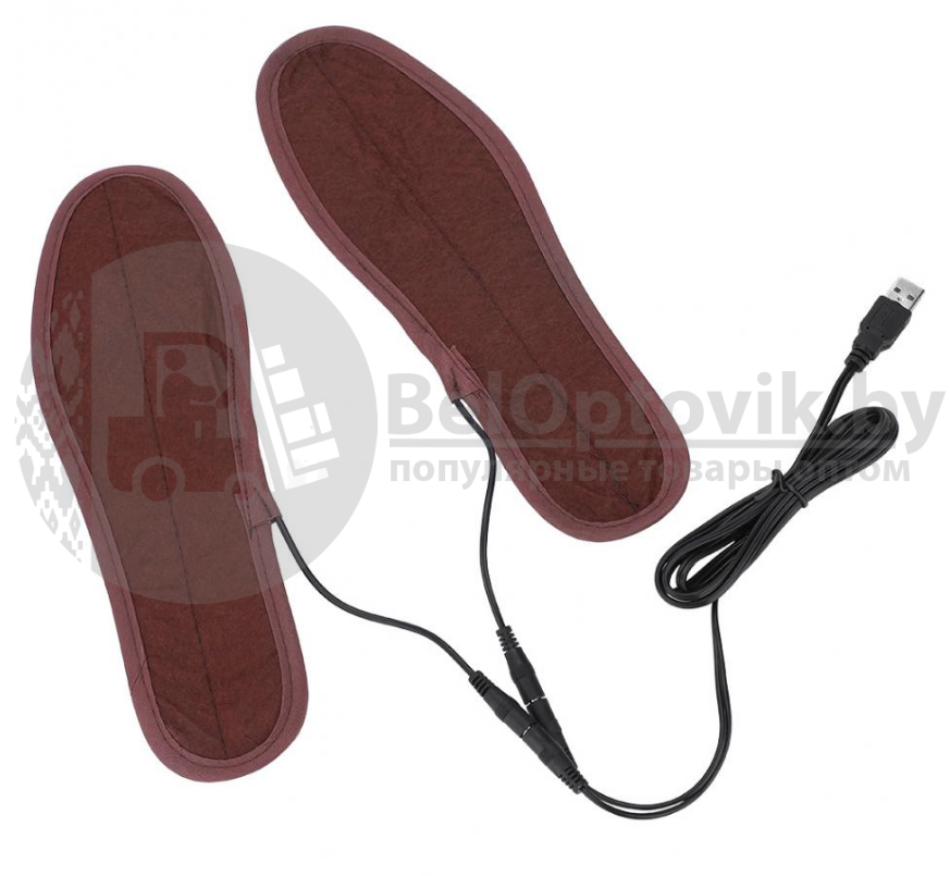 Мягкие согревающие стельки с электроподогревом, зарядка USB (от 220V стационарно или Powerbank в движении) - фото 7 - id-p181588665