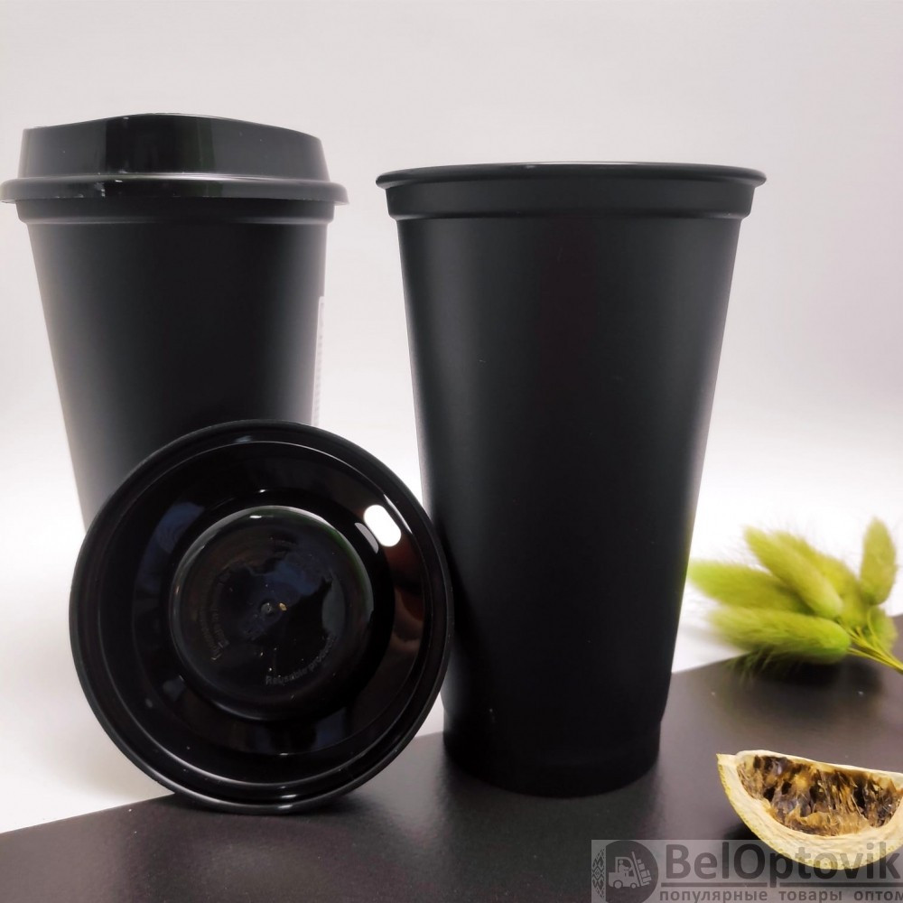 Стакан тамблер для кофе Wowbottles и других напитков 400 мл, Черный с кофейной крышкой - фото 7 - id-p181585483
