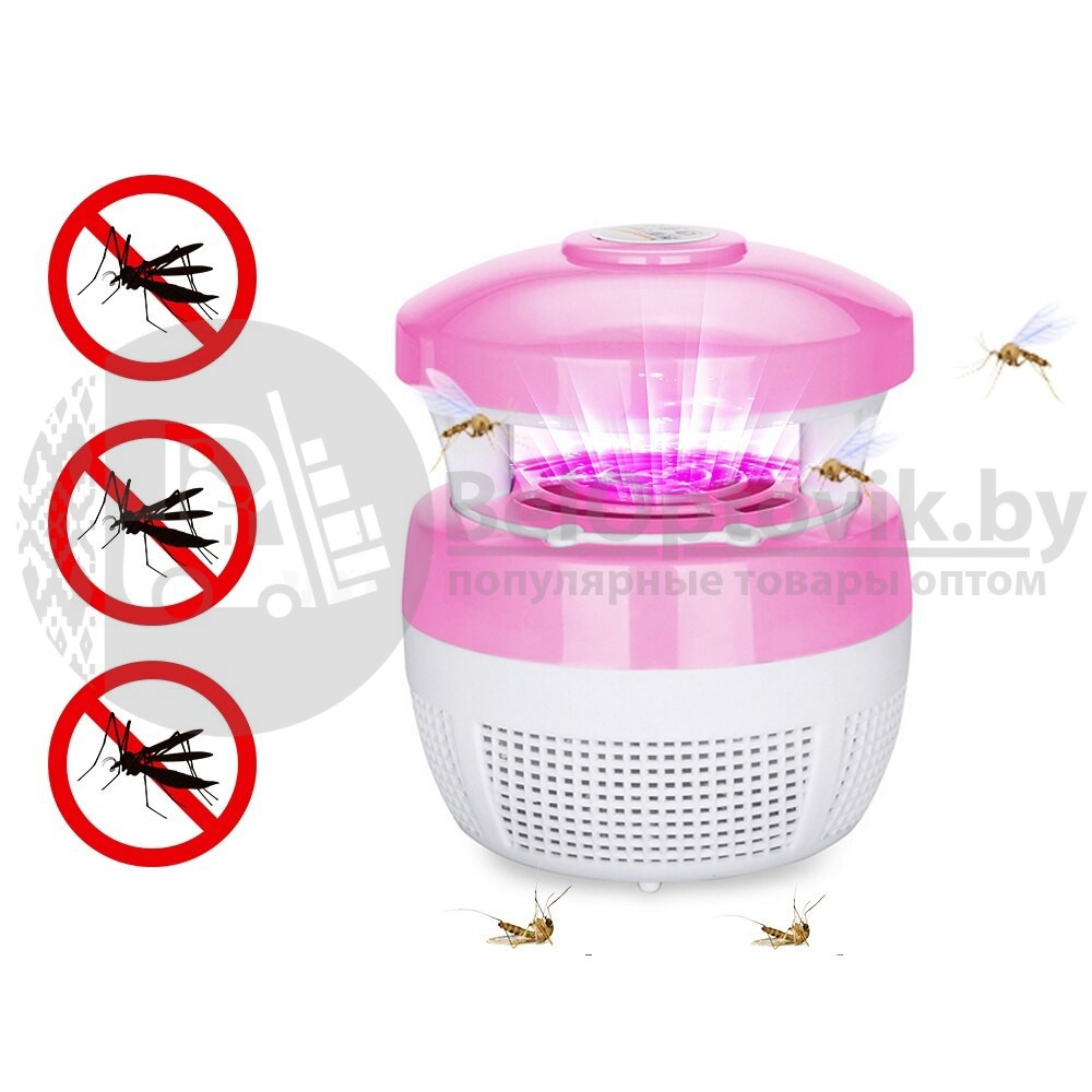 Москитная лампа от комаров со встроенным вентилятором / фотокатализом USB, розовая - фото 6 - id-p181594212