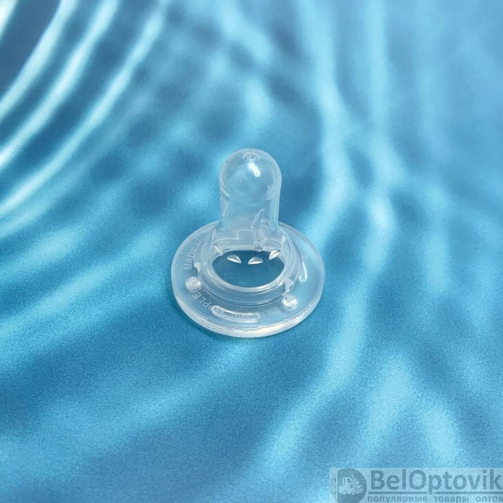 Силиконовая соска (комплект 2 шт) BABY FLOW с отверстием размера Х (густые смеси) узкое горло (с 6 месяцев) - фото 4 - id-p181585755