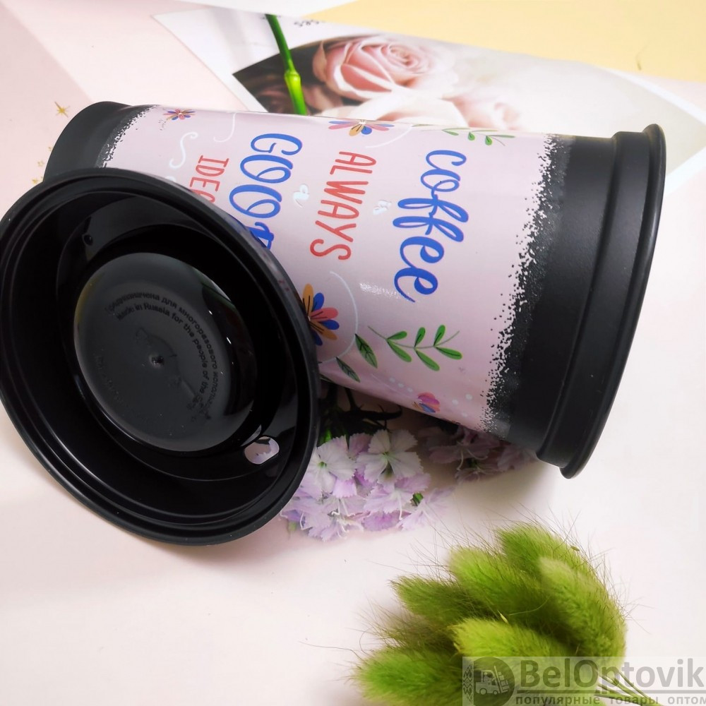 Стакан тамблер для кофе Wowbottles и других напитков с кофейной крышкой, 400 мл Planet life - фото 6 - id-p181585785