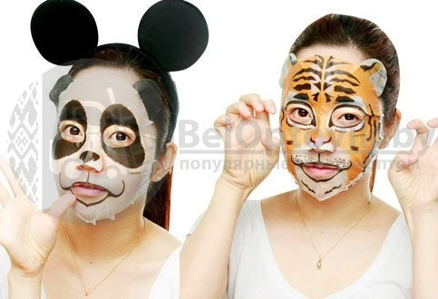 Тканевая маска для лица Зверята Kallsur Animal BioAqua Mask (4 вида), 23g Tiger (Тигр) - фото 3 - id-p181594256