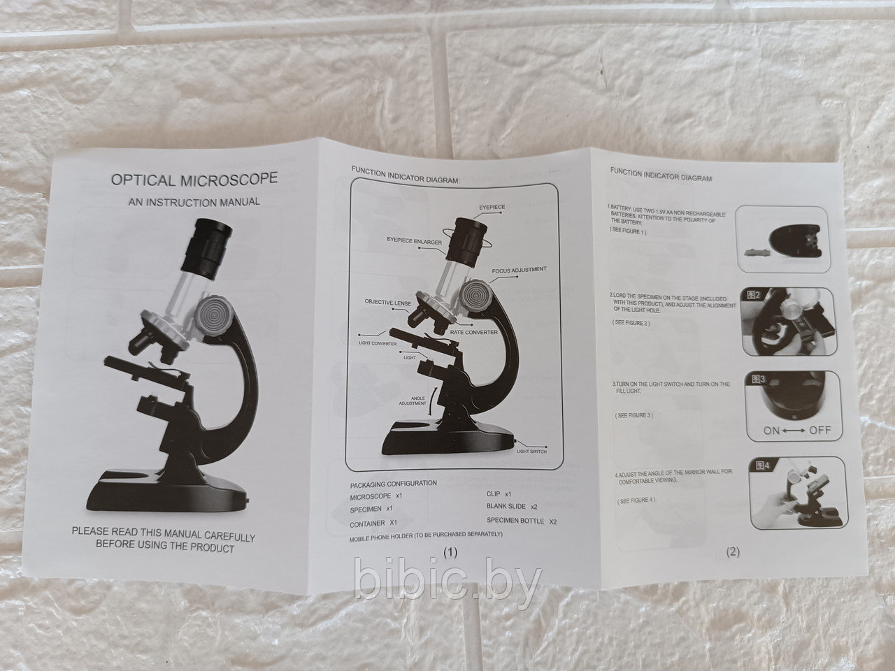 Детский Микроскоп - увеличение 100Х, 200Х, 400Х с аксессуарами с подсветкой - фото 7 - id-p181598504
