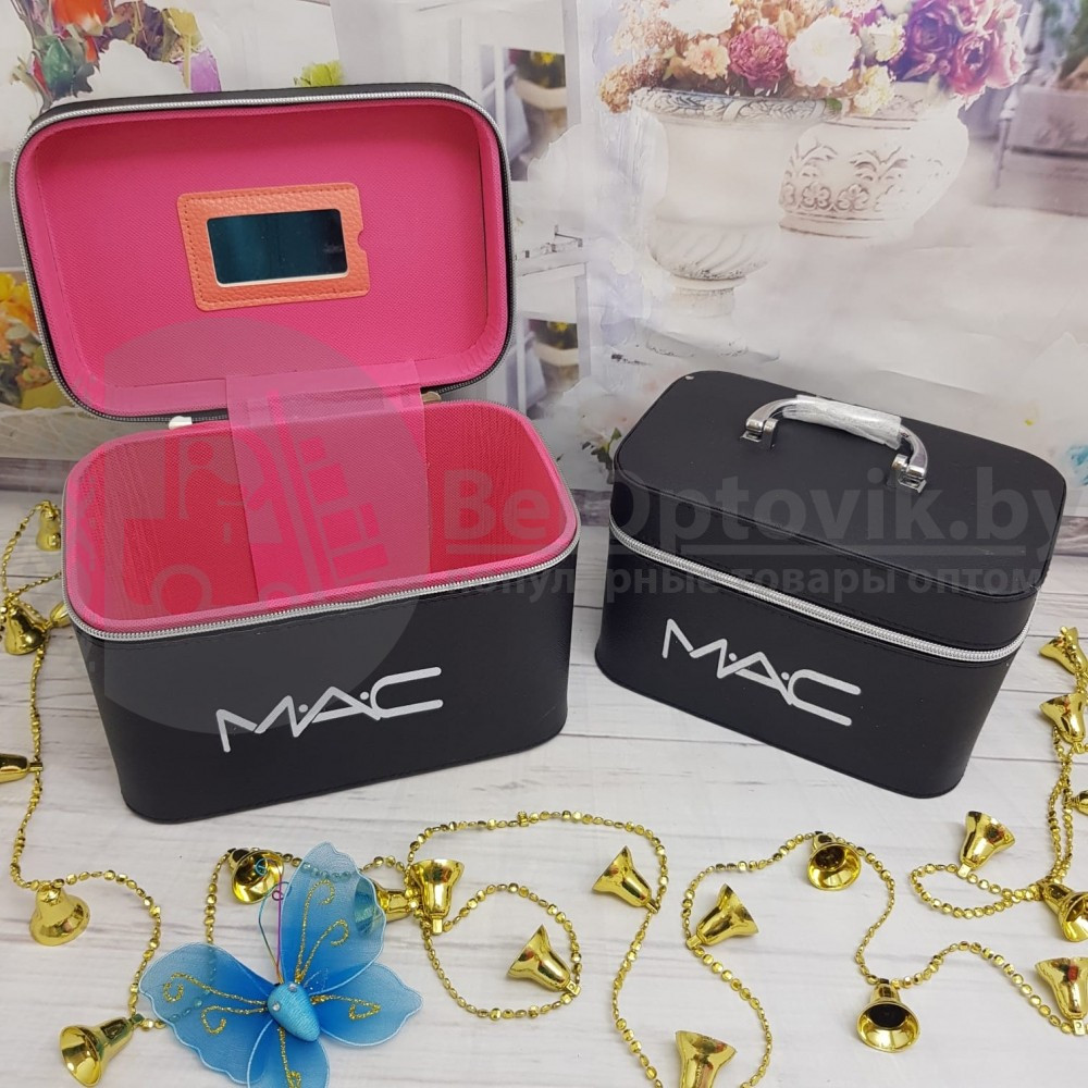 Косметичка сундук от MAC 2 косметички в 1 (органайзер) Розовая - фото 2 - id-p181594308