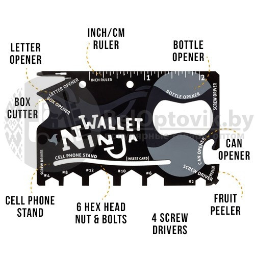 Мультитул Wallet Ninja (в блистере) - фото 10 - id-p181597546