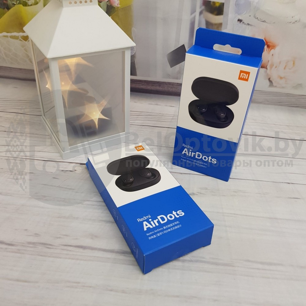 Наушники беспроводные Xiaomi Redmi AirDots black, Mi bluetooth Гарнитура - фото 6 - id-p181593056