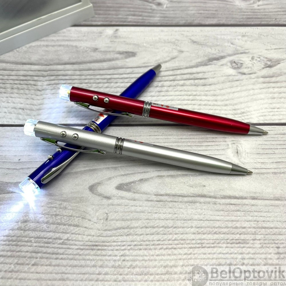 Ручка подарочная 3 в 1 (ручка, фонарик и лазерная указка), цвет MIX - фото 3 - id-p181595514