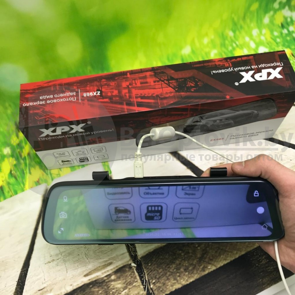 (Оригинал Корея) Зеркало - видеорегистратор XPX ZX968 (в комплекте с двумя камерами дорогазадний вид, - фото 3 - id-p181588834