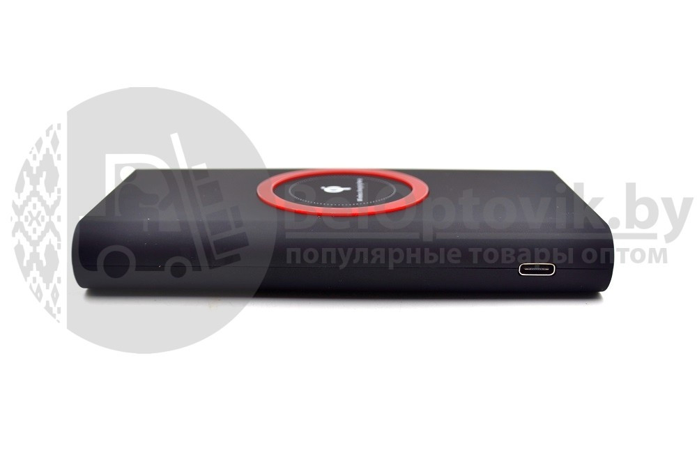 Беспроводная зарядка Power Bank Qi Compatible 10000 mAh Чёрный цвет - фото 5 - id-p181595524