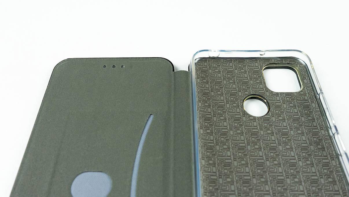 Чехол-книга + защитное стекло 9d для Xiaomi Redmi Note 8 (темно-синий) - фото 7 - id-p181598819