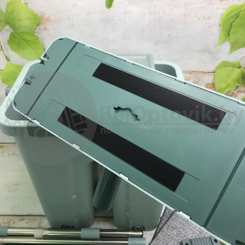 Швабра с ведром 12 л. и автоматическим отжимом - комплект для уборки Триумф Pro Max Flat Mop Self Wash Чистые - фото 7 - id-p181588852