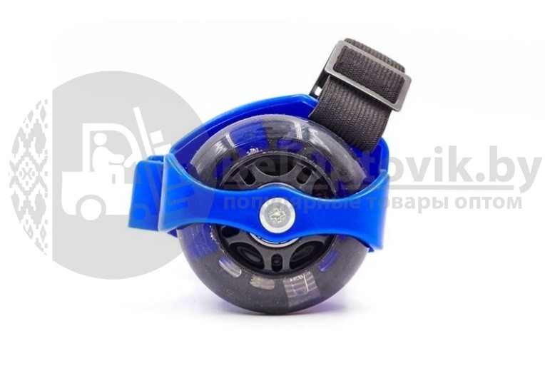 Ролики на обувь светящиеся (ролики на пятку) с подсветкой колес Small Whirlwind Pulley (безразмерные) Синие - фото 4 - id-p181594381
