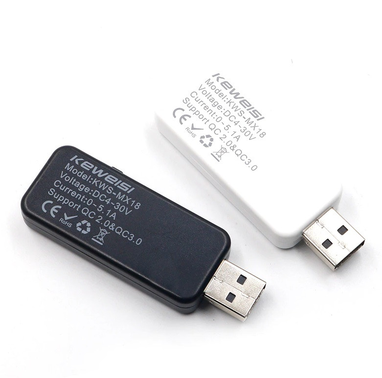 USB тестер Keweisi KWS-MX18L цветной экран, 4-30V, 5A, QC2.0/3.0, измеритель ёмкости - фото 1 - id-p147334068
