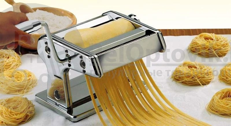 Машинка тестораскаточная Pasta Maker Deluxe для приготовления пасты (лапши) 150мм - фото 4 - id-p181593091