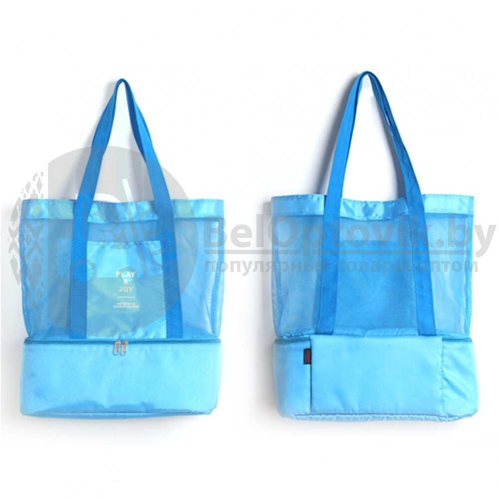 Летняя сумка для пляжа PlayJoy (термосумка) Голубая - фото 7 - id-p181594412