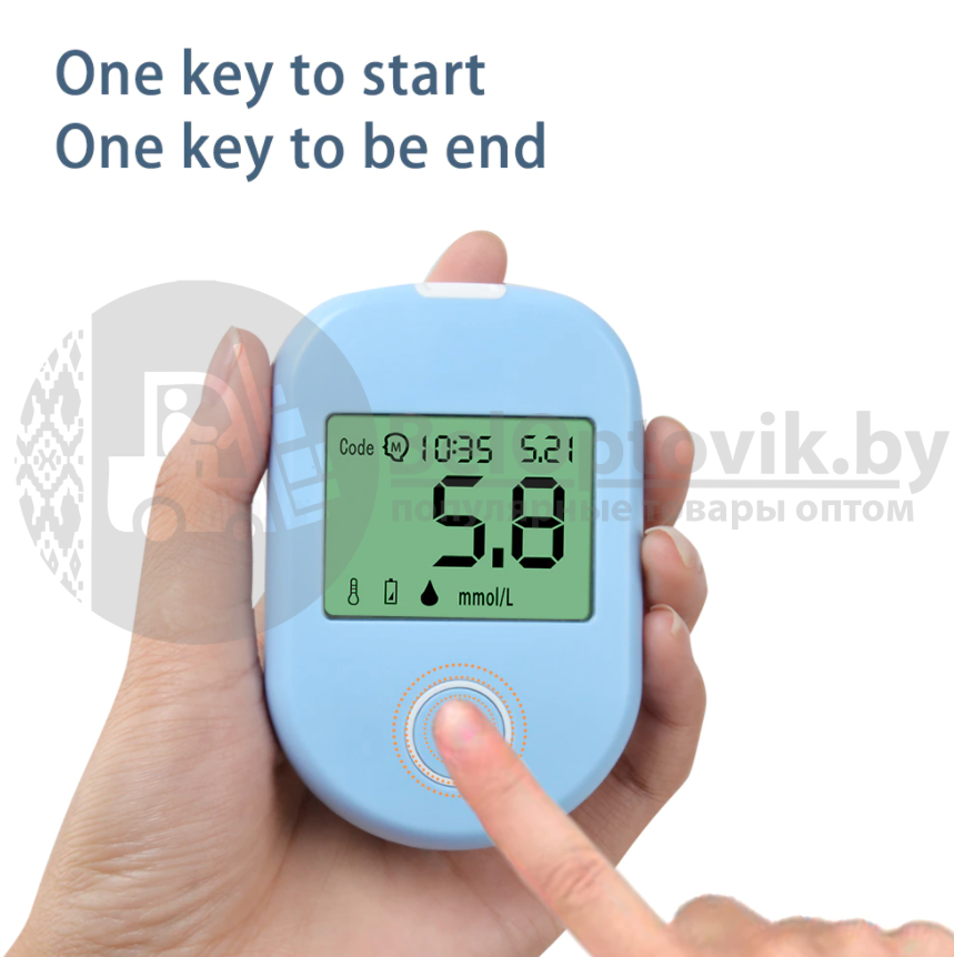 Глюкометр Blood Glucose Meter XG803 (для измерения уровня глюкозы в крови 50 ланцетов 50 тест-полосок) - фото 3 - id-p181586900