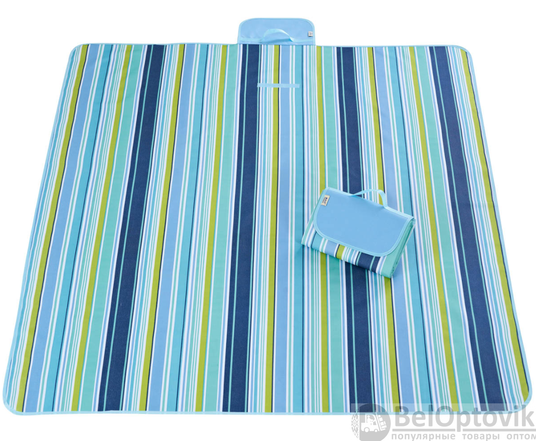 Пляжный складной коврик плед МИКС, 130х150 см с непромокаемым дном - фото 4 - id-p181585946