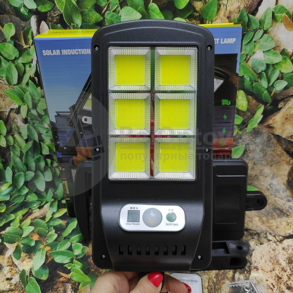Светильник консольный уличный на солнечной батарее 6-ти секционный с пультом ДУ 40 W, с датчиком движения с - фото 3 - id-p181588942