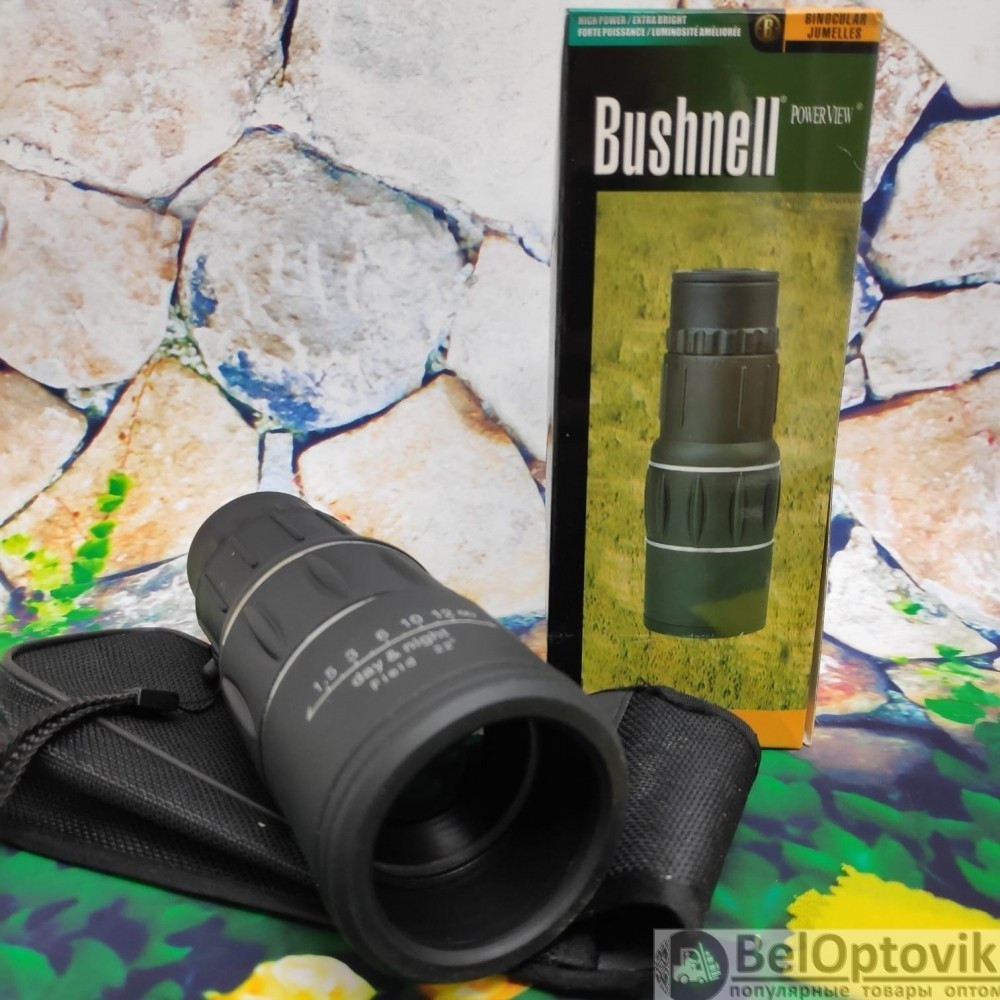 Монокуляр (монокль) Bushnell 16x52, 16 кратный зум, 8000 м, двойной фокус - фото 7 - id-p181595717