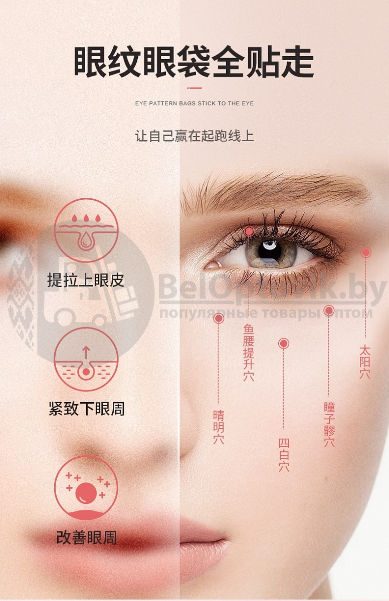 Гидрогелевые патчи для области вокруг глаз (верхнее и нижнее веко) Cahnsai Nicotinamide With Collagen And Eye - фото 5 - id-p181588983