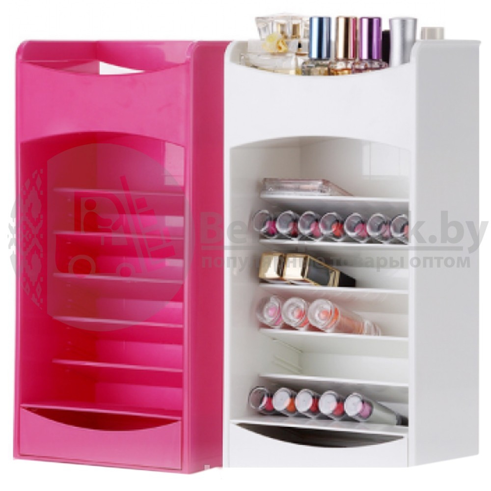 Органайзер для хранения косметики и лаков Cosmake Lipstick Nail Polish Organizer Розовый - фото 6 - id-p181594548