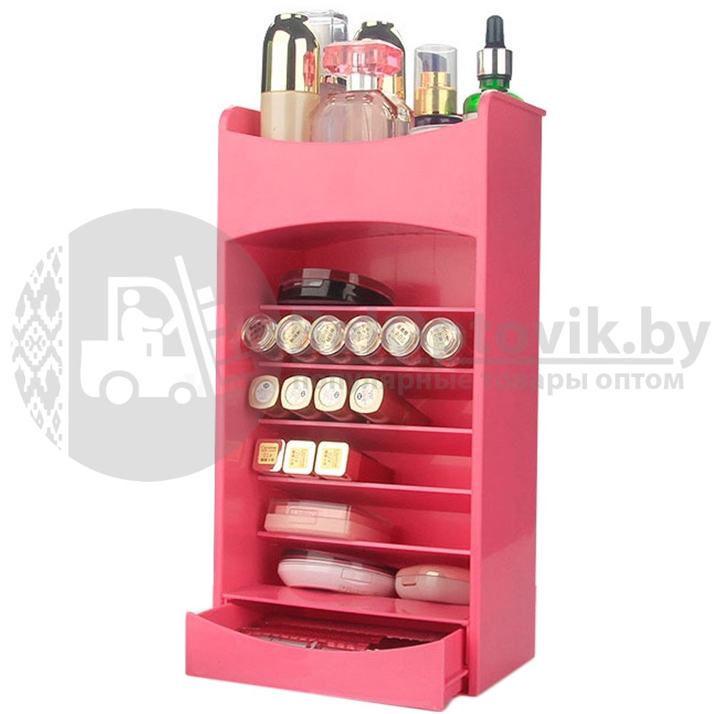 Органайзер для хранения косметики и лаков Cosmake Lipstick Nail Polish Organizer Розовый - фото 7 - id-p181594548