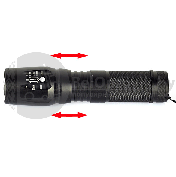 Фонарь подствольный POWER STYLE SY-T6-2, СREE LED (аккум. подзар. 220В/12В) zoom dimmer - фото 10 - id-p181589040