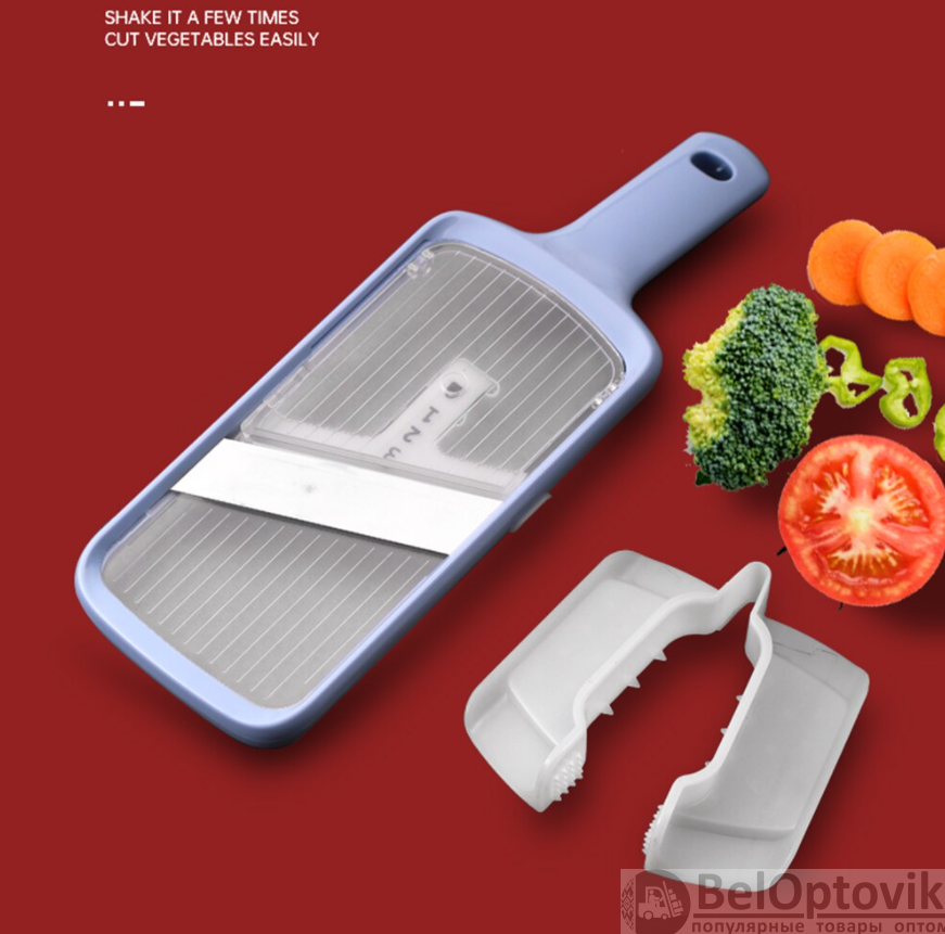 Терка Ломтерезка Multi Mandoline Slicer овощерезка ручная (толщина среза 1-3 мм) - фото 3 - id-p181586063