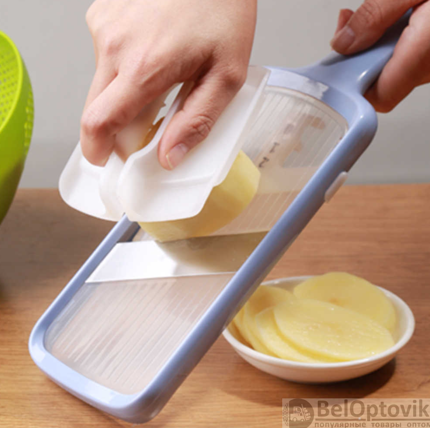 Терка Ломтерезка Multi Mandoline Slicer овощерезка ручная (толщина среза 1-3 мм) - фото 4 - id-p181586063