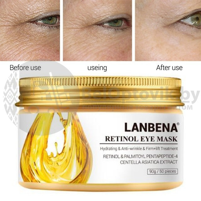 Патчи для глаз LANBENA Retinol Eye Mask от морщин с ретинолом, 50 шт - фото 6 - id-p181593300