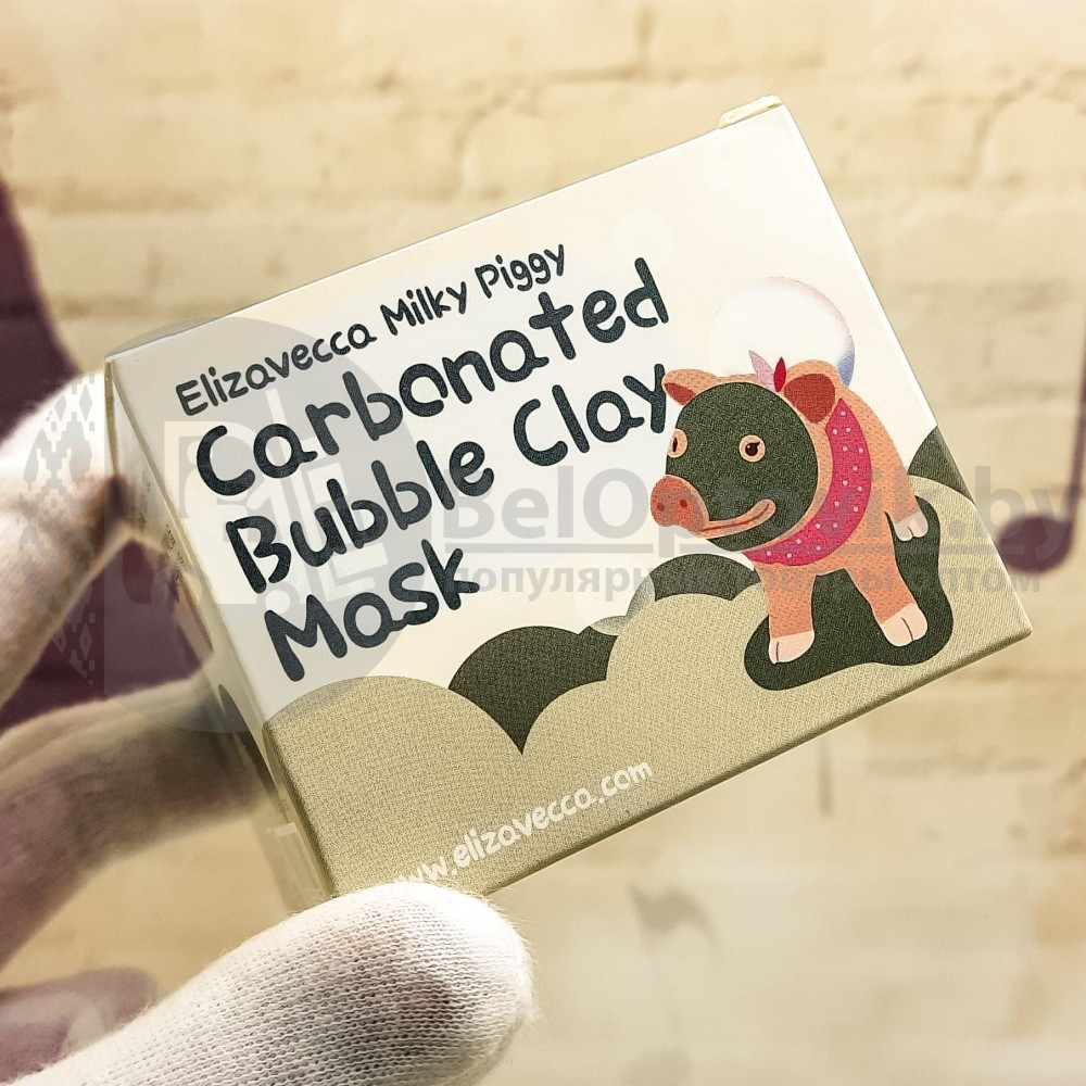 ЕЛЗ Milky Piggy Маска для лица глиняно-пузырьковая Carbonated Bubble Clay Mask с эффектом очистки пор, 100ml - фото 2 - id-p181593322