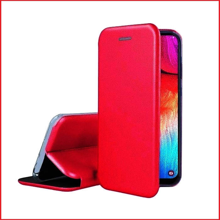 Чехол-книга + защитное стекло 9d для Xiaomi Redmi 8A (красный) - фото 2 - id-p181598906