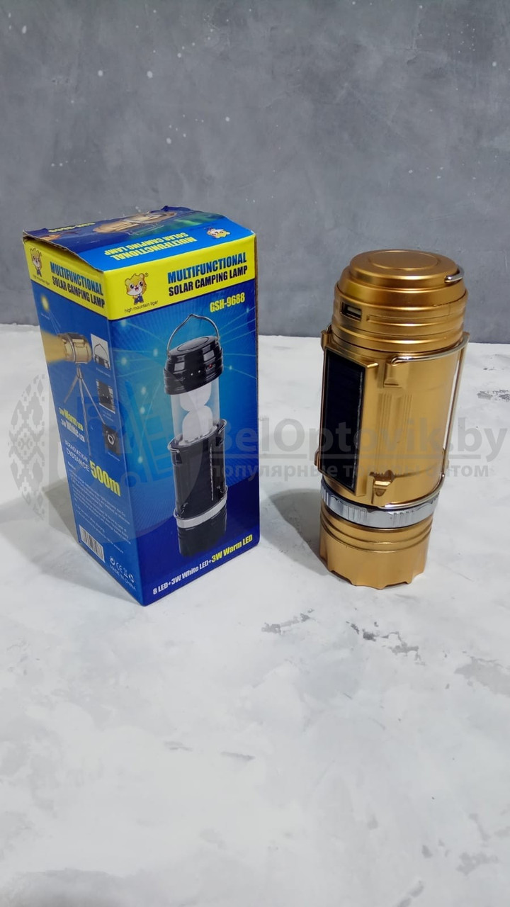 Универсальный складной кемпинговый фонарь Solar Camping Lamp GSH 9688 с солнечной панелью. Чемпион Лучшее - фото 9 - id-p181594638