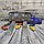 Трейлер Хот Вилс Hot Wheels с машинками и треком Синяя машина, фото 2