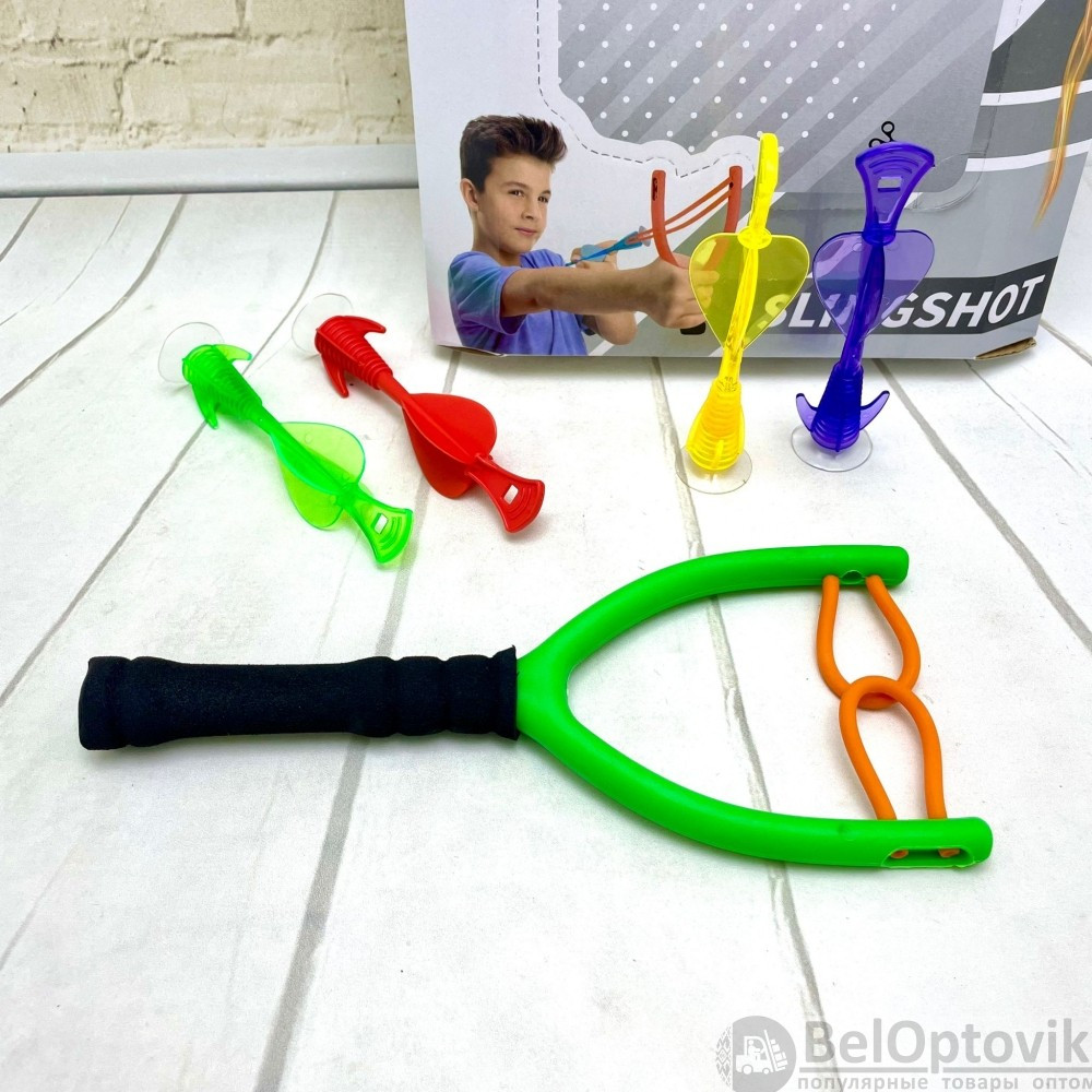 Игровой набор Hong Deng Рогатка со стрелами на присосках (4 стрелы) - фото 2 - id-p181586147