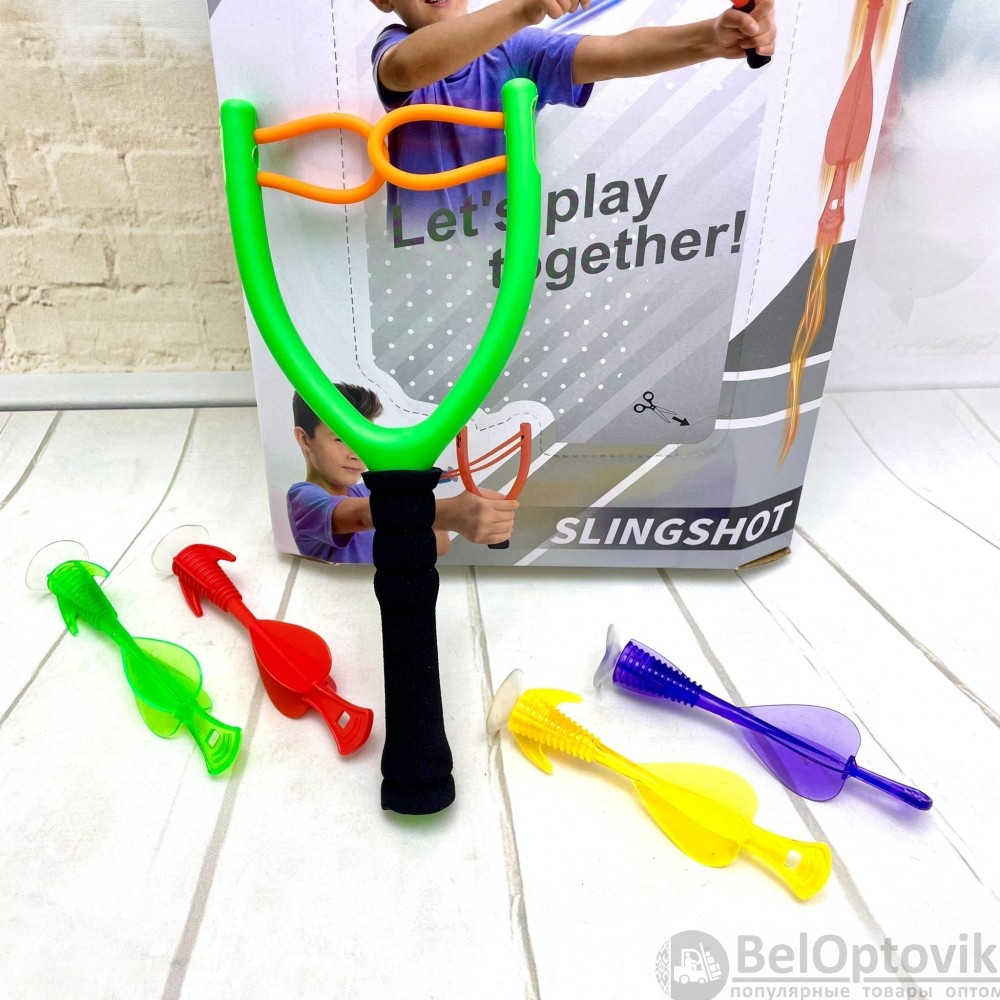Игровой набор Hong Deng Рогатка со стрелами на присосках (4 стрелы) - фото 7 - id-p181586147