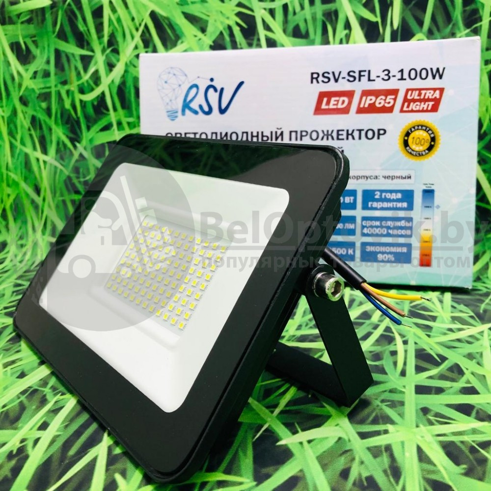 Уличный светодиодный пылевлагозащищенный прожектор RSV-SFL-3-100W/100 6500K - фото 3 - id-p181589122