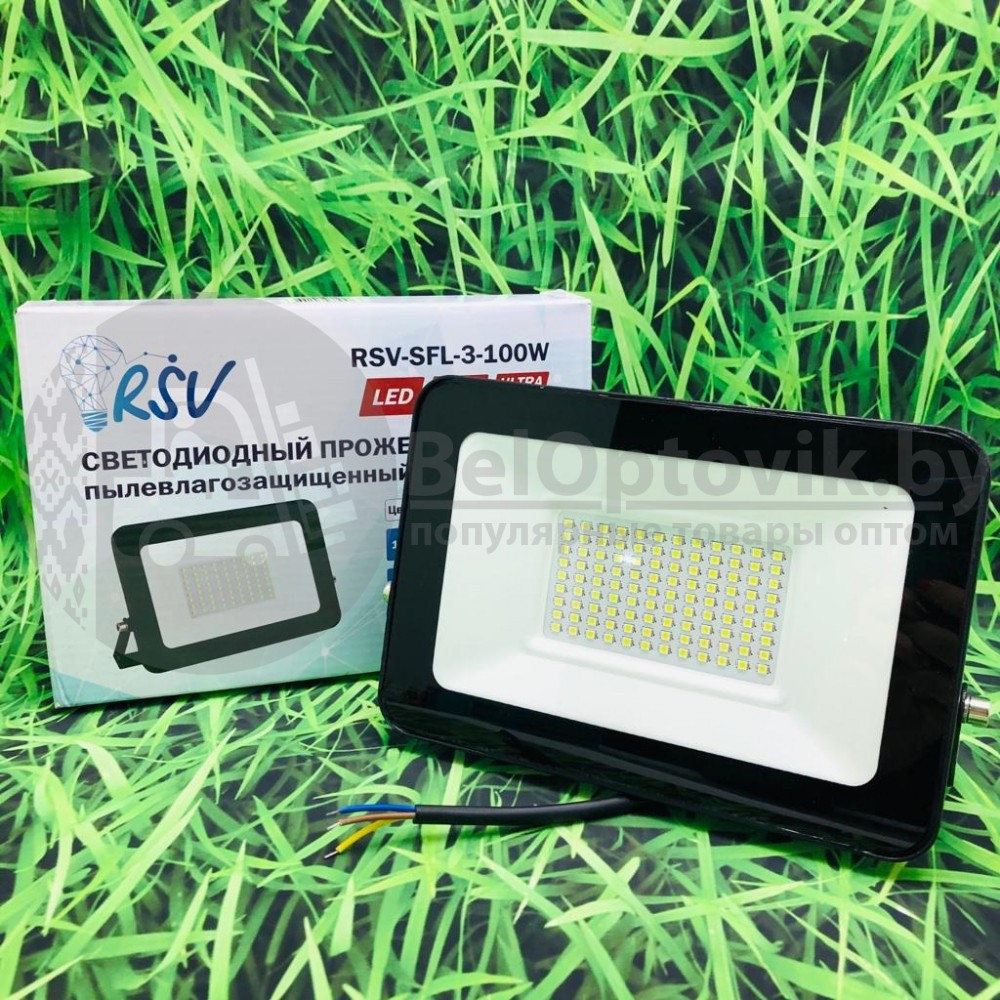 Уличный светодиодный пылевлагозащищенный прожектор RSV-SFL-3-100W/100 6500K - фото 4 - id-p181589122