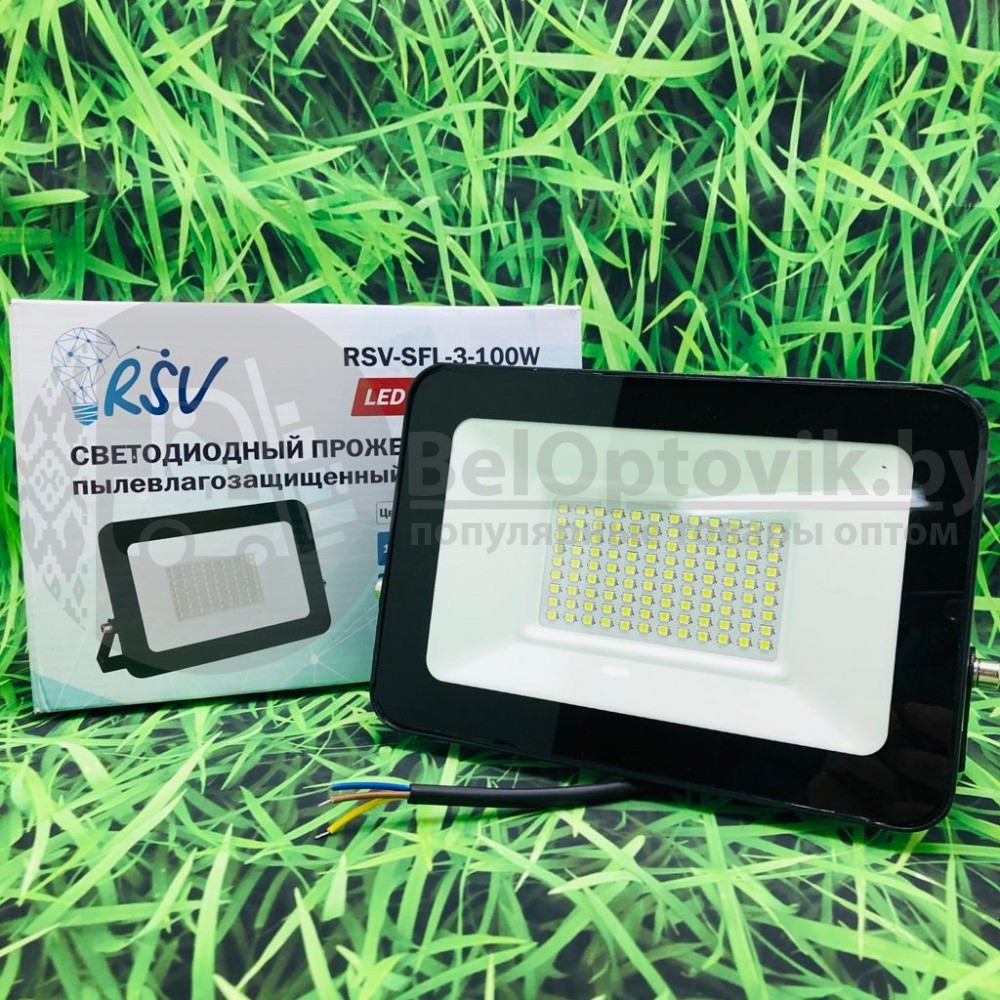 Уличный светодиодный пылевлагозащищенный прожектор RSV-SFL-3-100W/100 6500K - фото 6 - id-p181589122