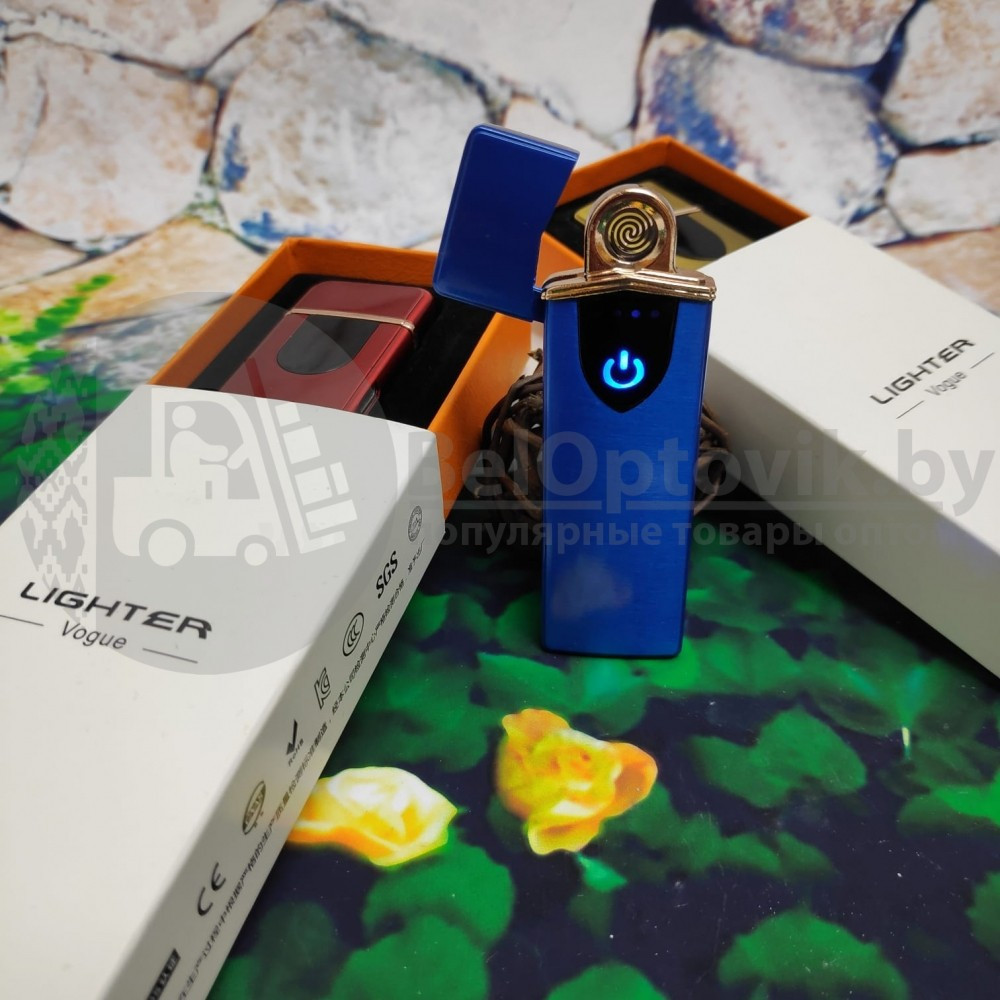 Сенсорная USB-зажигалка Lighter Синий - фото 4 - id-p181591240