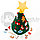 Елочка из фетра коническая с новогодними навесными игрушками Merry Christmas, высота 70 см, фото 2