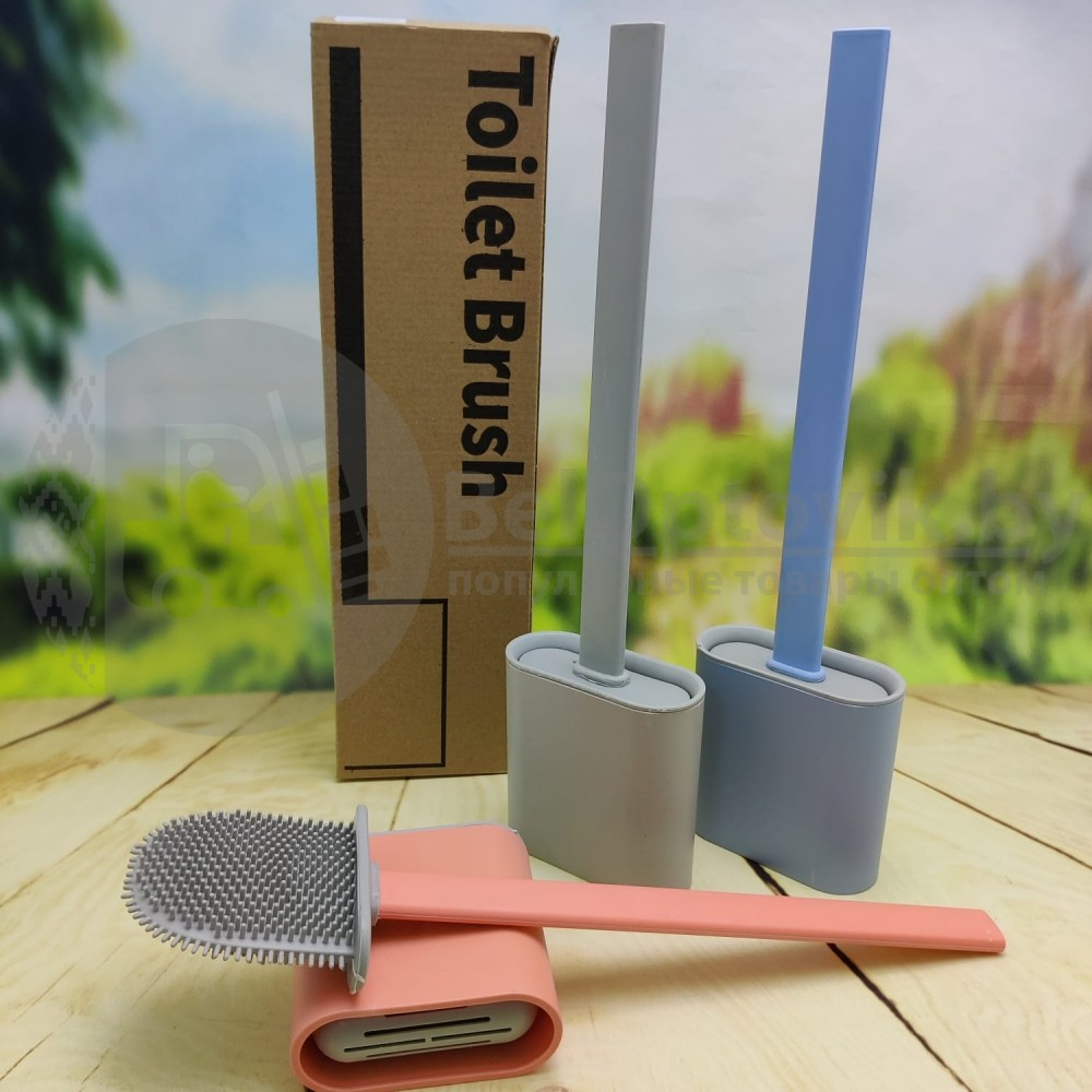 Силиконовый ёрш для унитаза Toilet Brush / Плоская ершик-щетка для туалета Морковный - фото 7 - id-p181587164