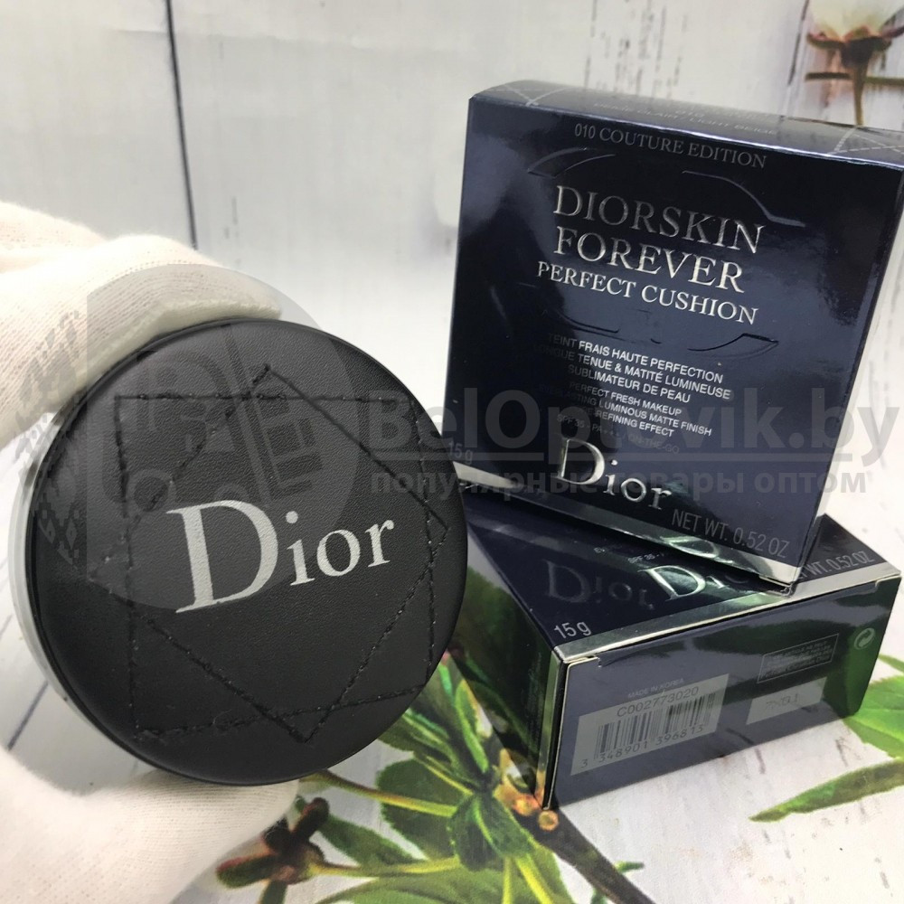 Кушон / Тональная основа Dior Forever perfect cushion 010 Ivory (слоновая кость), 15 g - фото 7 - id-p181594747
